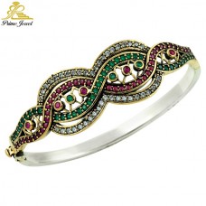 Gümüş Otantik Taşlı Biezik /Bileklik